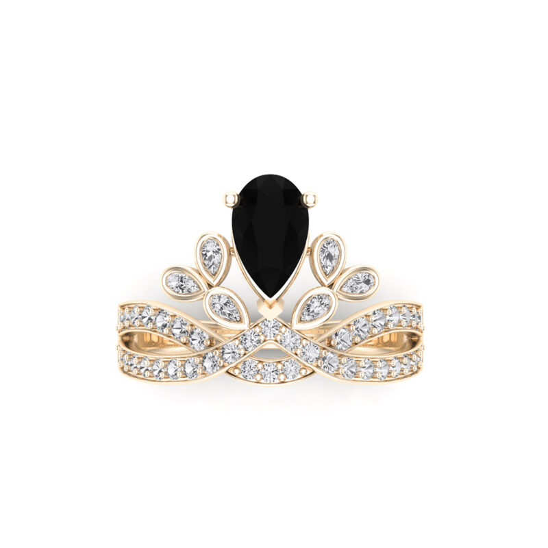 Lyst-Pear-Cut-Black-Diamond-Gold-Tiara-Engagement-Ring