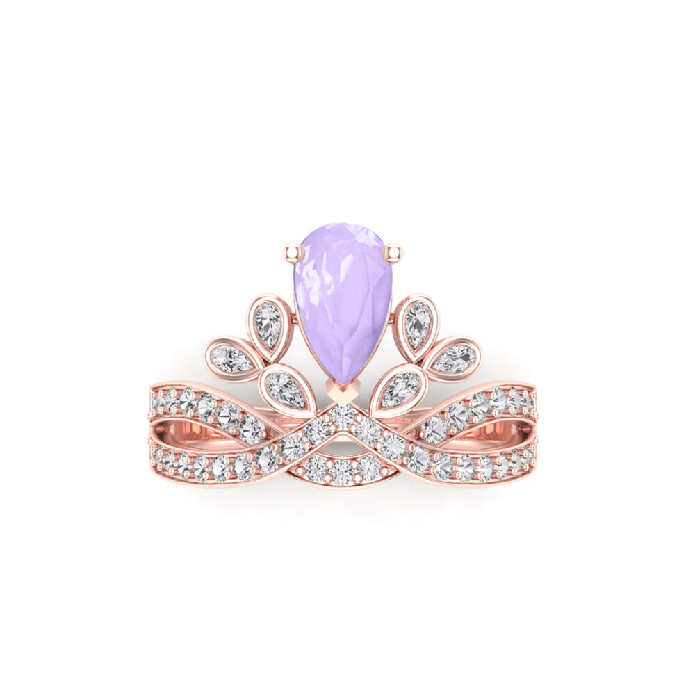 Lyst-lavender-quartz-Pear-Cut-Gold-Tiara-Engagement-Ring