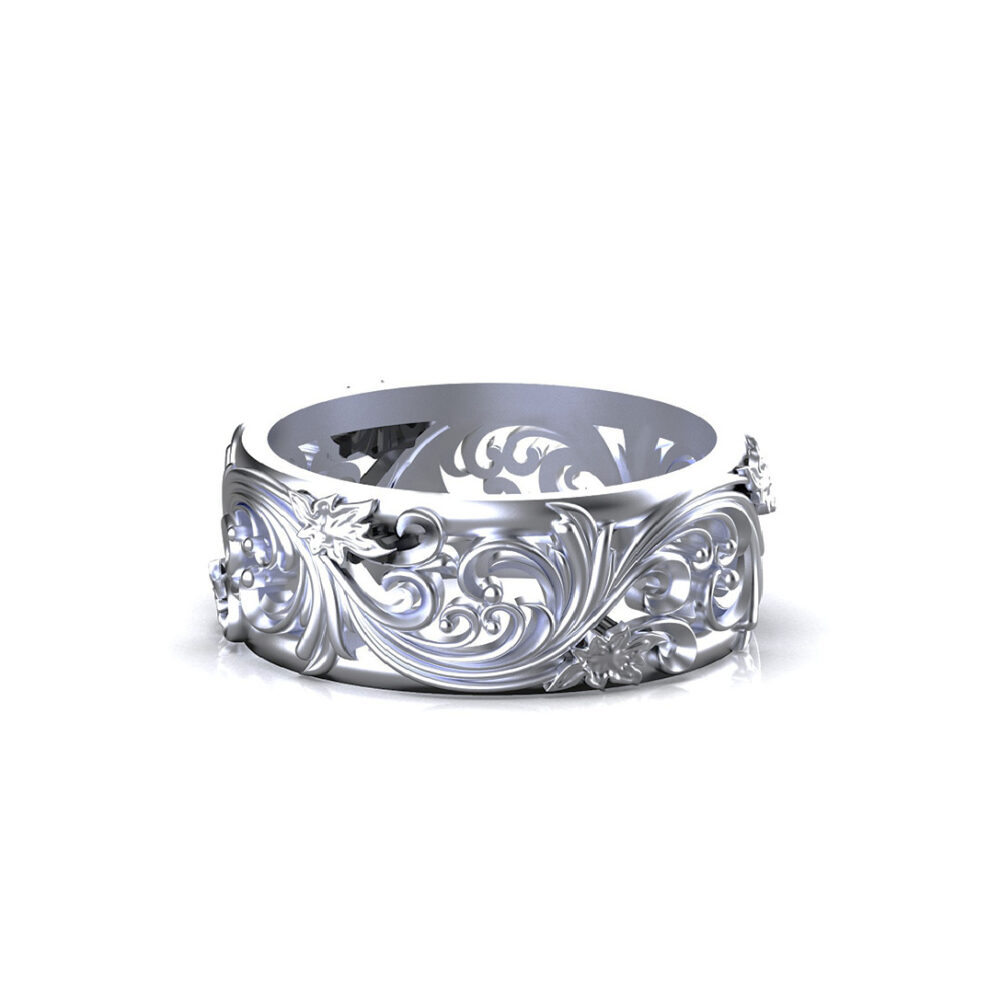lillie-white-gold-wedding-band-floral-band