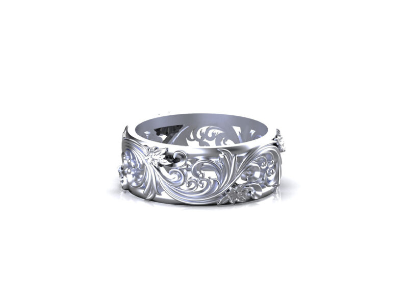 lillie-white-gold-wedding-band-floral-band