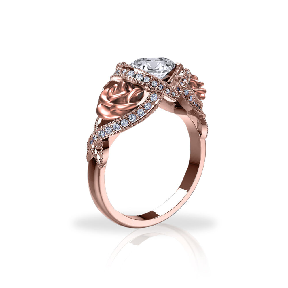la-amour-gold-engagement-flower-ring