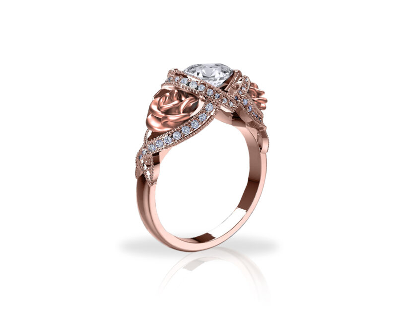 la-amour-gold-engagement-flower-ring