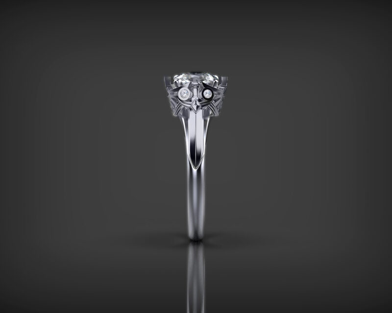 'Master Sword' Natural Diamond Gold Inspired Zelda Triforce Ring - Image 5