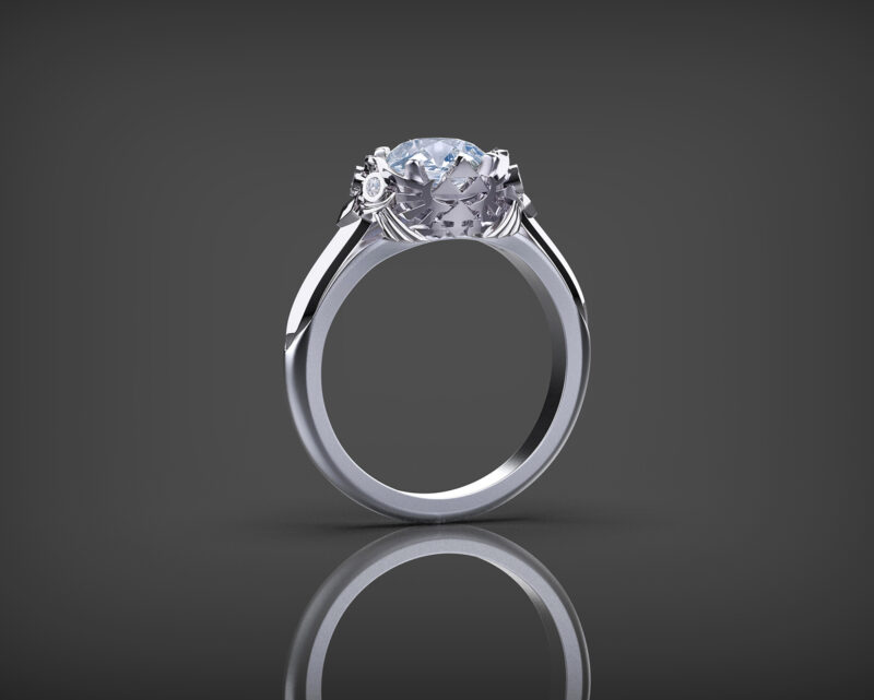 'Master Sword' Natural Diamond Gold Inspired Zelda Triforce Ring - Image 4