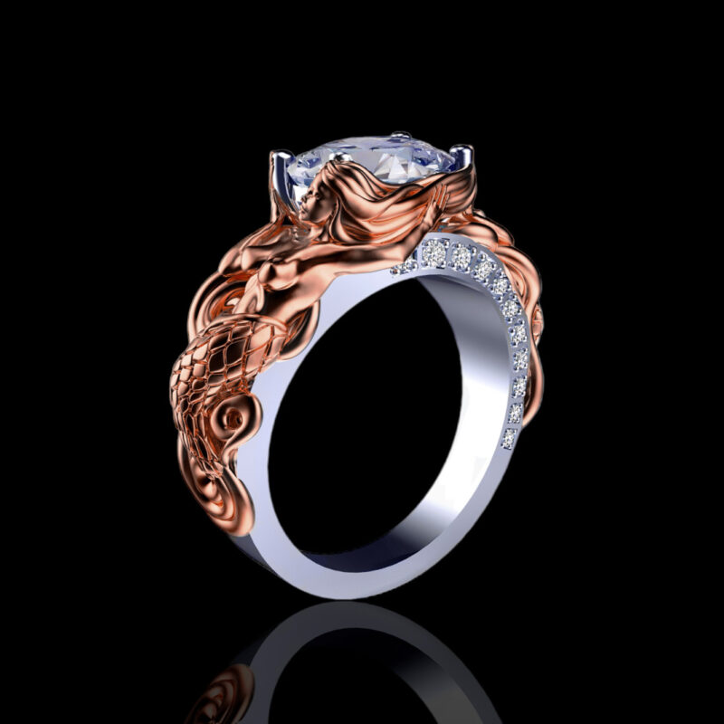 le-reve-cushion-cut-rose-gold-mermaid-ring (6)