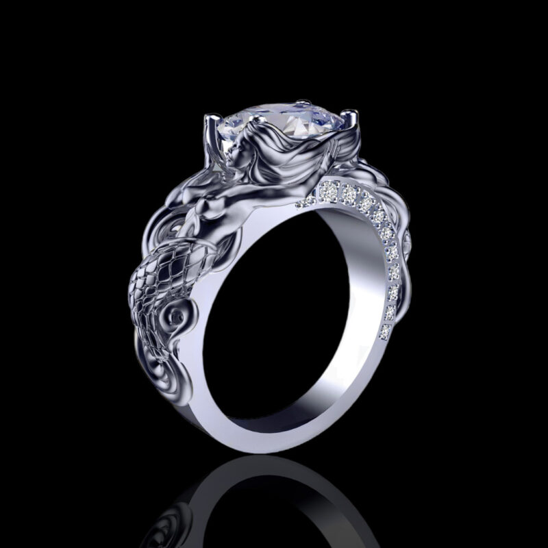le-reve-cushion-cut-white-gold-mermaid-ring (3)