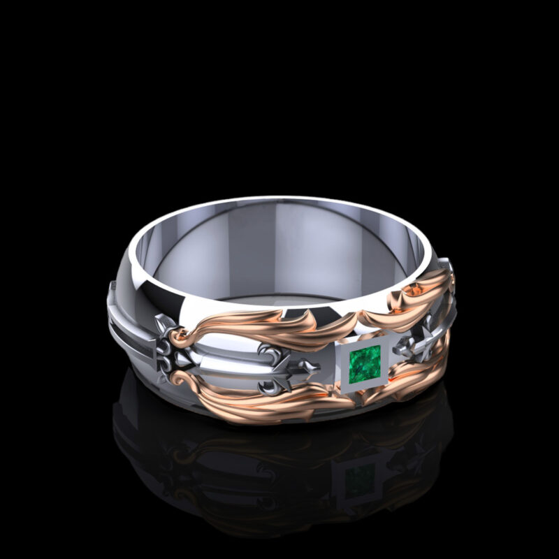blade-emerald-rose-gold-inspired-kingdom-hearts-mens-band