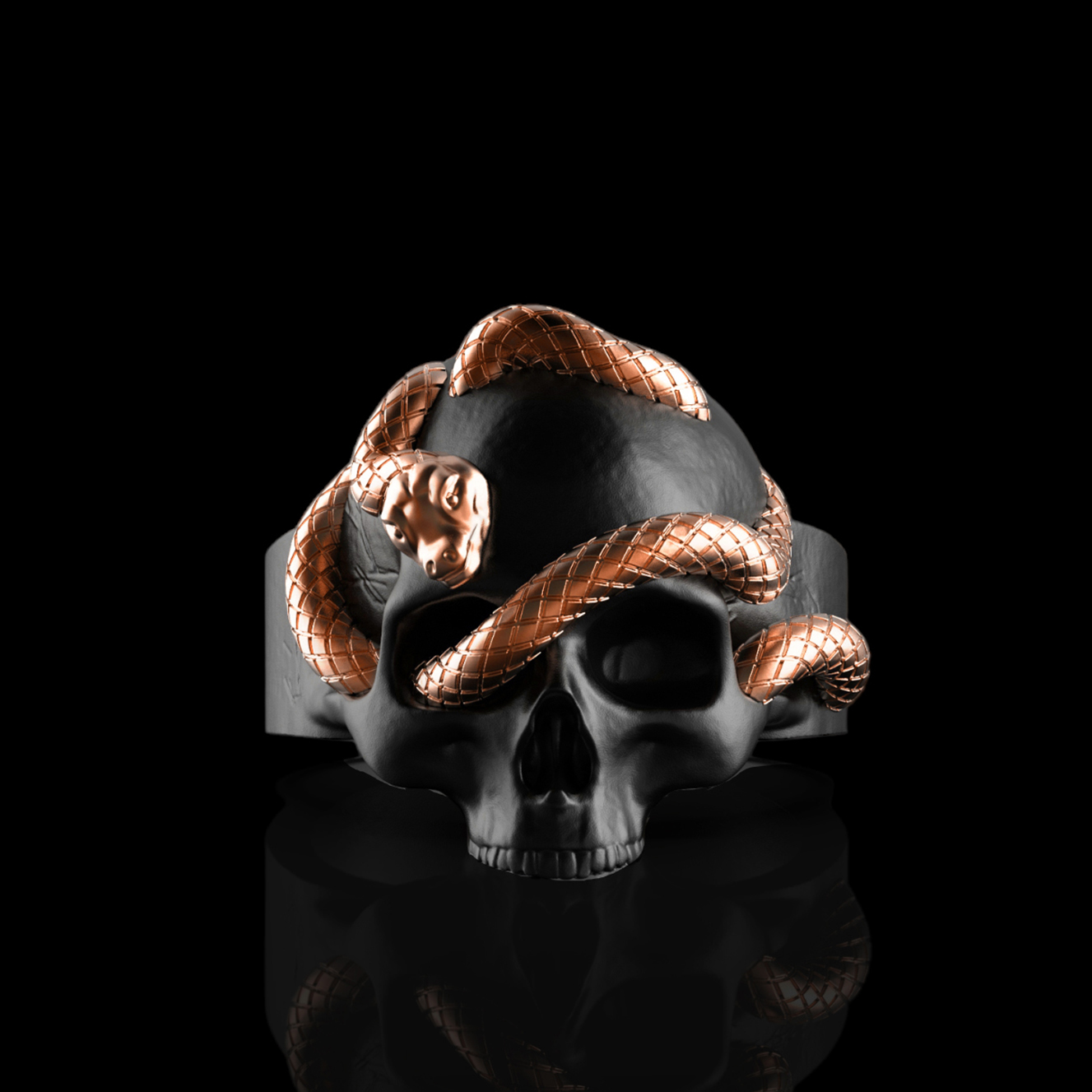 Hognose Snake Ring | Stunning Oxidized Silver Wrap Ring – COPPERTIST.WU