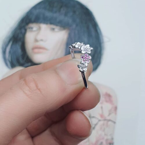 Cherry Blossom Pink Sapphire Ring