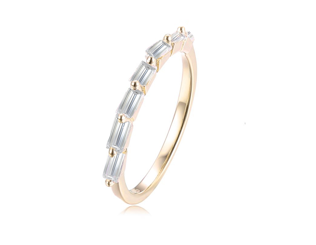 '074' 0.98ct Gold Baguette Wedding or Anniversary Band
