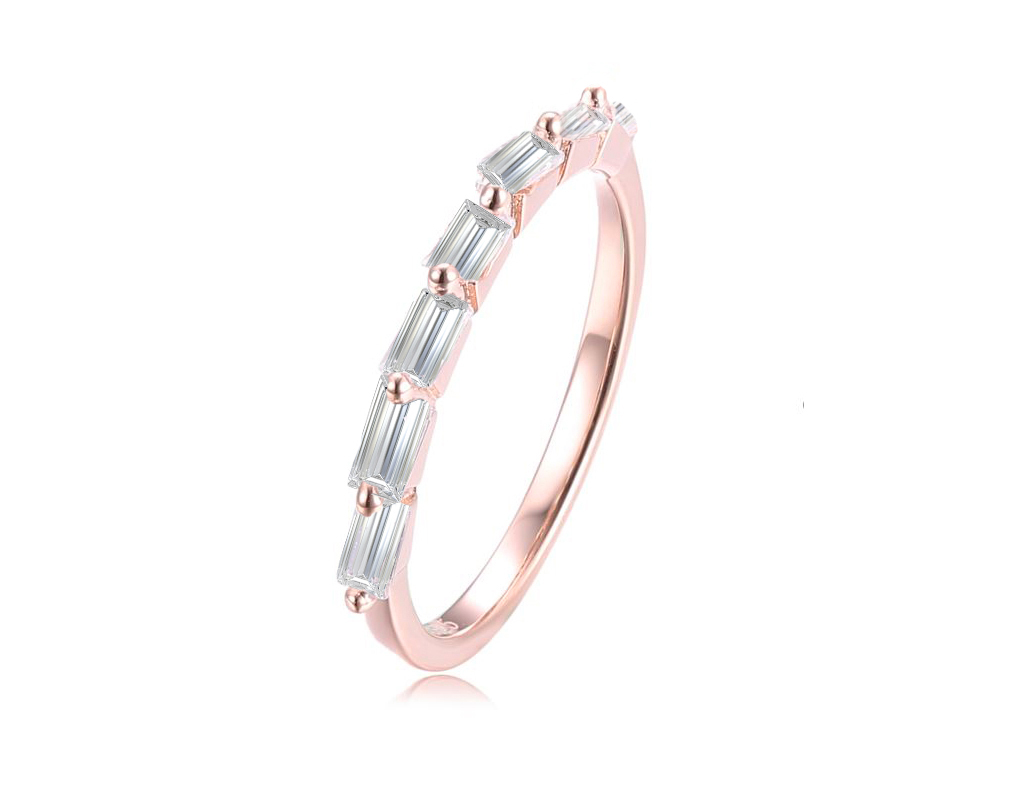 '074' 0.98ct Gold Baguette Wedding or Anniversary Band
