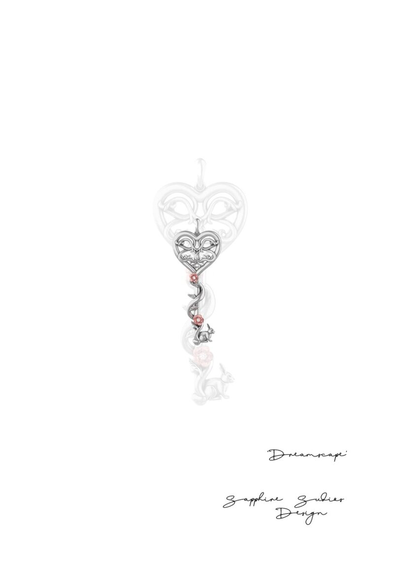 Dreamscape necklace sketch