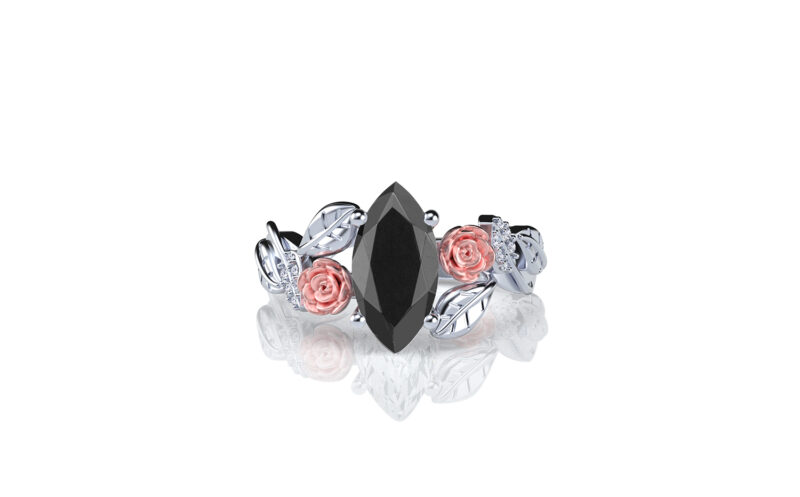 Lylah-rose-marquise-gold-floral-flower-gold-engagement-ring