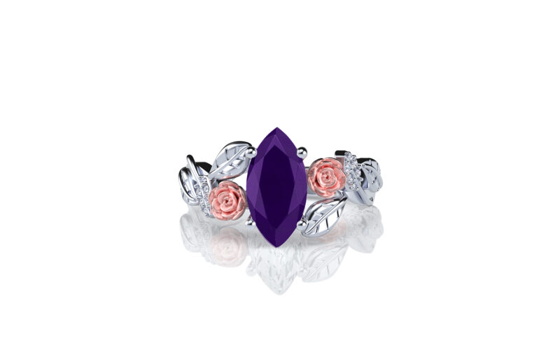 Lylah-rose-marquise-gold-floral-flower-gold-engagement-ring