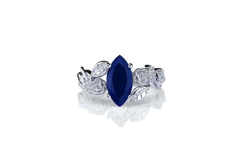 Lylah-rose-marquise-gold-floral-flower-gold-engagement-ring