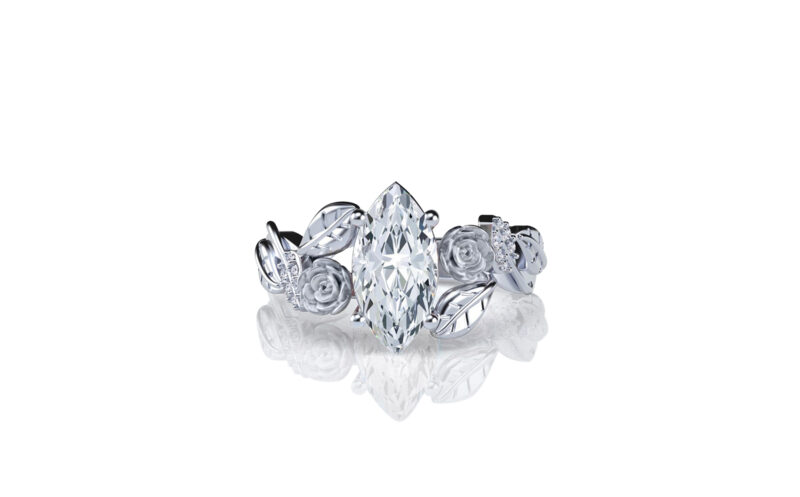 Lylah-rose-marquise-gold-floral-flower-gold-engagement-ring