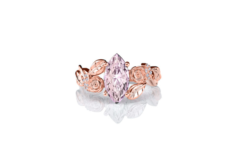 Lylah-rose-marquise-morganite-gold-floral-flower-gold-engagement-ring