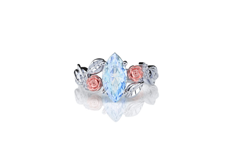 Lylah-rose-moonstone-marquise-gold-floral-flower-gold-engagement-ring