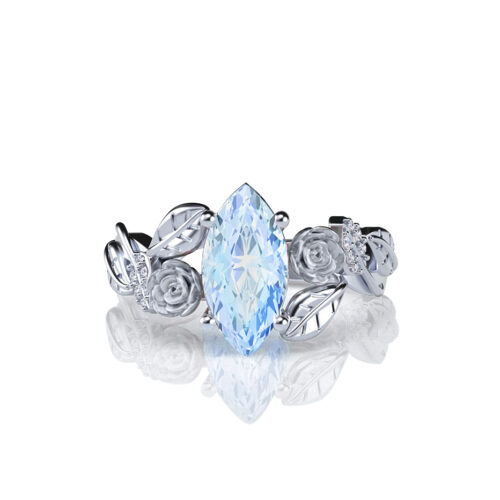 Lylah-rose-moonstone-marquise-gold-floral-flower-gold-engagement-ring