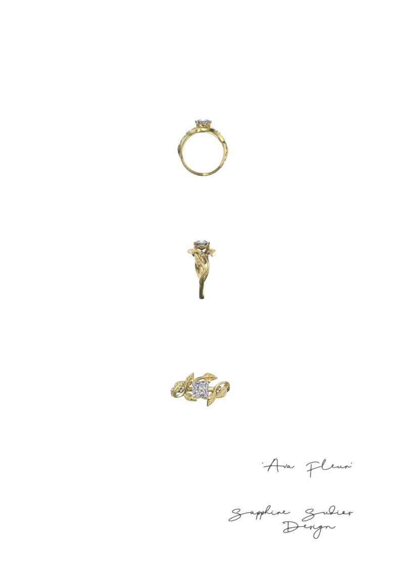 Ava Flower Ring Sketch