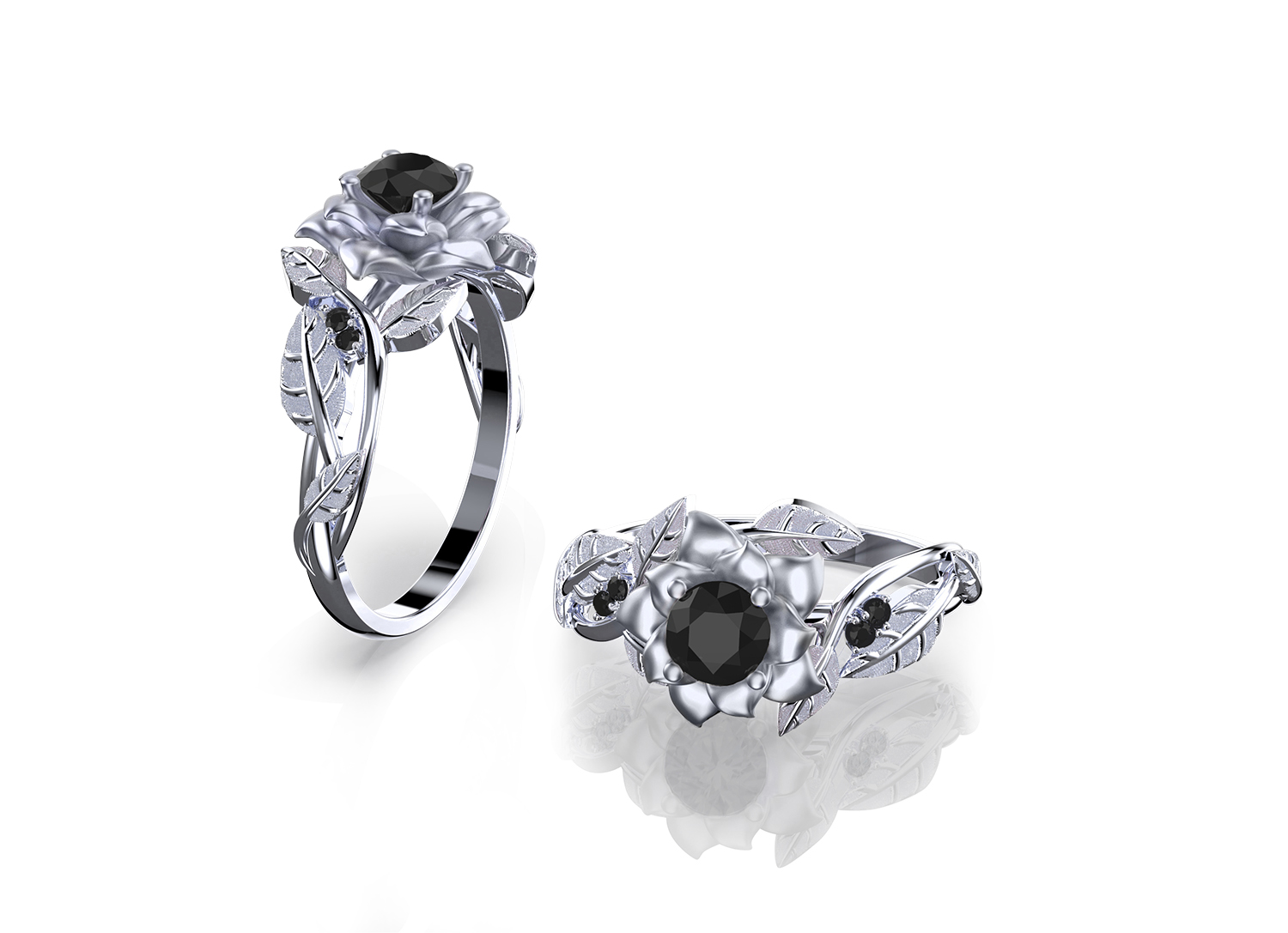 nyia-gold-black-diamond-flower-ring