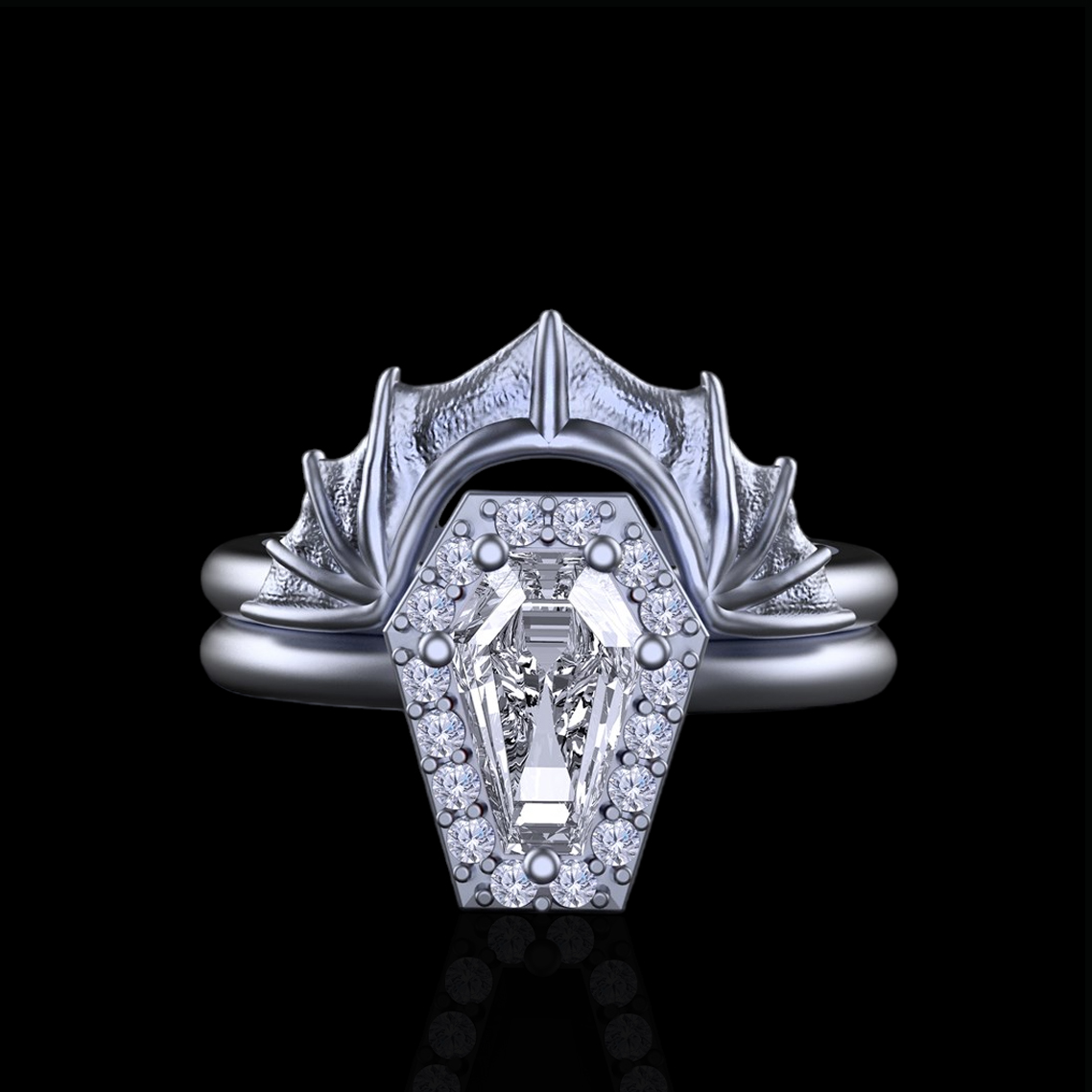 neveah-coffin-cut-white-topaz-bat-band-gold-bridal-set (2)