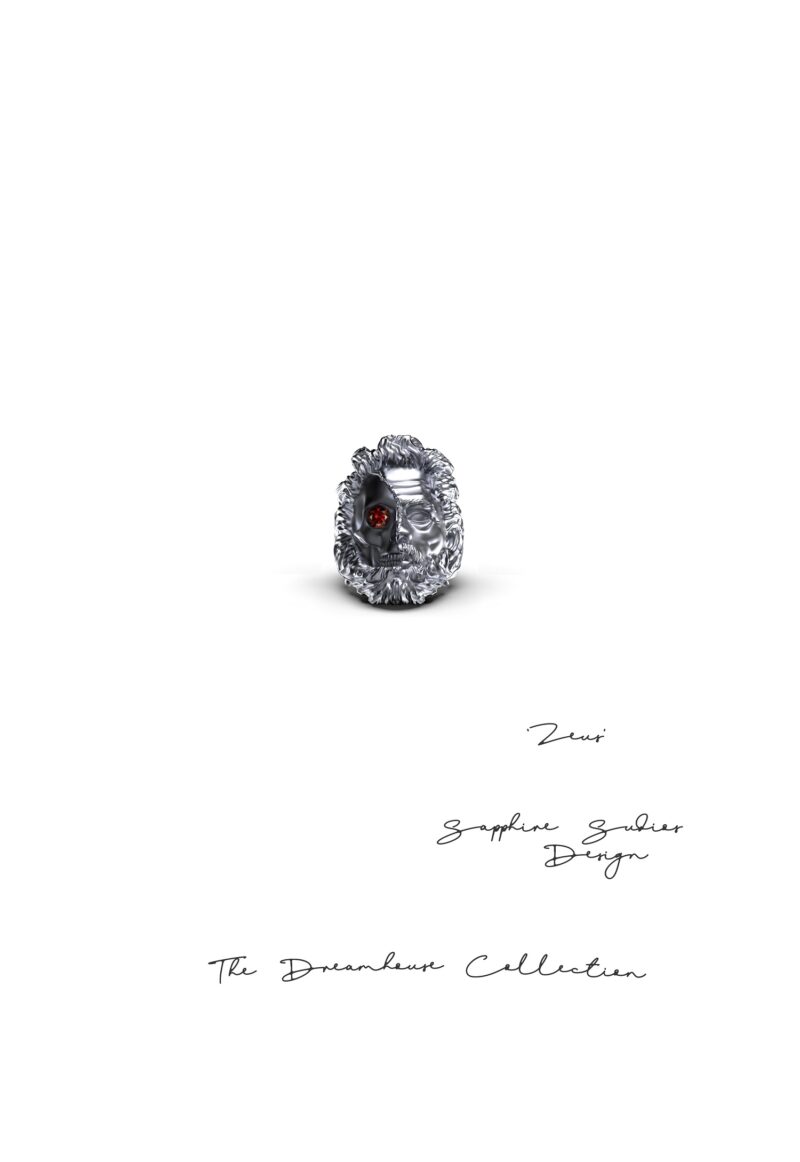 Zeus-mens-skull-ring-sketch