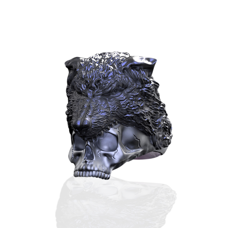 hunted-wolf-skull-ring