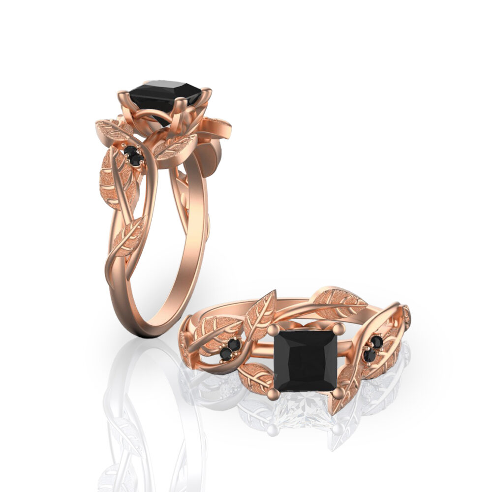 ava-fleur-black-diamond-gold-floral-engagement-ring