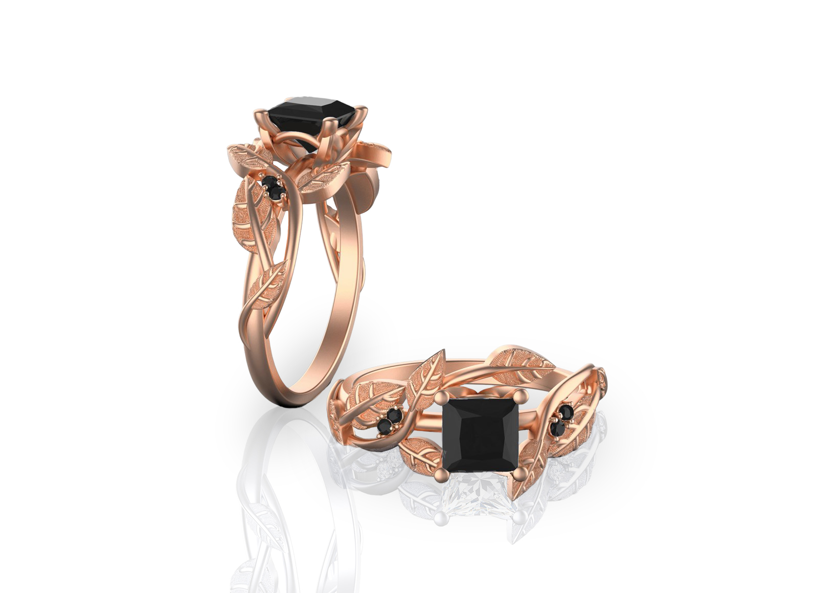 Rosa Del Amor' Natural Rose Gold Engagement Ring