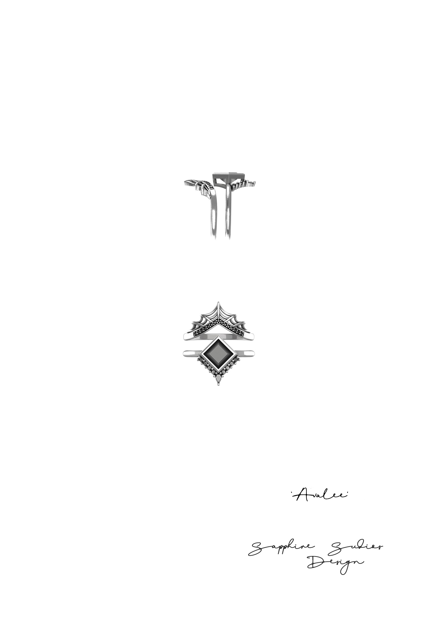 Avalee-spider-web-gothic-band-ring-sketch