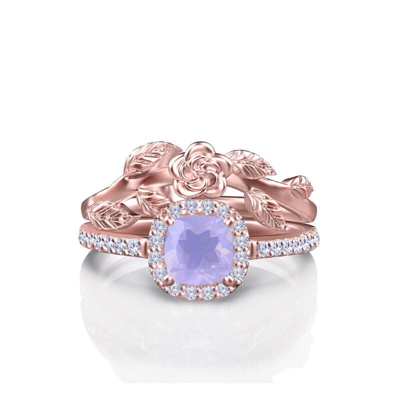 aviana-natural-lavender-quartz-cushion-cut-rose-gold-floral-bridal-set