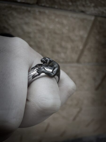 '11:59' Gold Panther Men's Ring