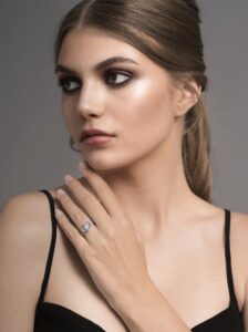 'Destiny' Natural Diamond Gold Inspired Kingdom Hearts Engagement Ring