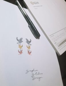 '174' Dove Sterling Silver Earrings - The 'Paradis' Collection - Choose your metal