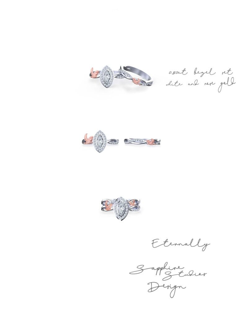 'Eternally' Moonstone Dove Bridal Set 'Paradis' Collection