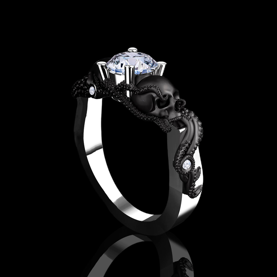 'Underworlds' Gold Skull Ring