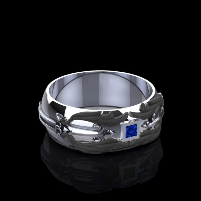 'Blade' Sterling Silver Inspired Kingdom Hearts Band