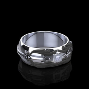 'Blade' Sterling Silver Inspired Kingdom Hearts Band