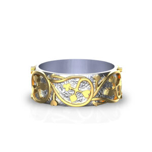 'Follow The White Rabbit' Sterling Silver Women's/Men's Band - 'Two Worlds' Alice in Wonderland Collection 5 'Follow The White Rabbit' Sterling Silver Women's/Men's Band - 'Two Worlds' Alice in Wonderland Collection