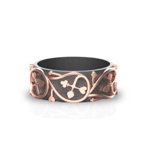'Follow The White Rabbit' Sterling Silver Women's/Men's Band - 'Two Worlds' Alice in Wonderland Collection 2 'Follow The White Rabbit' Sterling Silver Women's/Men's Band - 'Two Worlds' Alice in Wonderland Collection