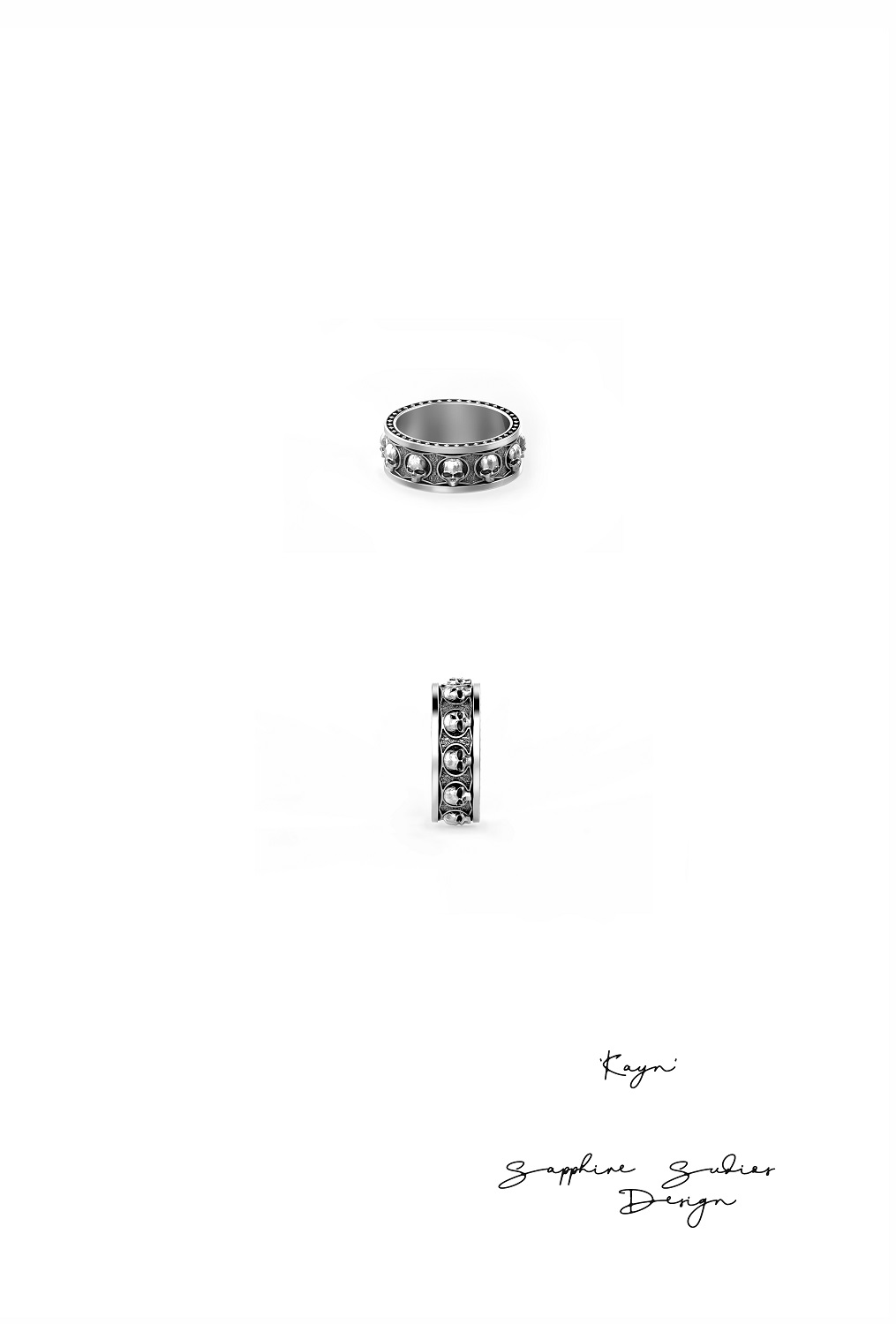 'Kayn' Gold Men's Skull Band
