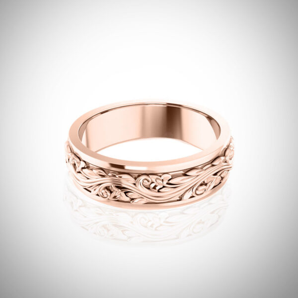 'Lyon' Gold Men's or Women's Floral Band