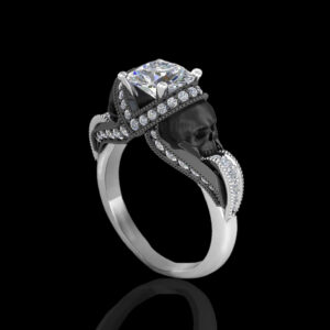 'Aphrodite' Sterling Silver Skull Ring