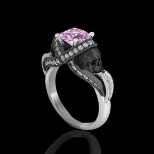 'Aphrodite' Sterling Silver Skull Ring