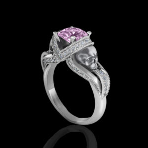 'Aphrodite' Sterling Silver Skull Ring