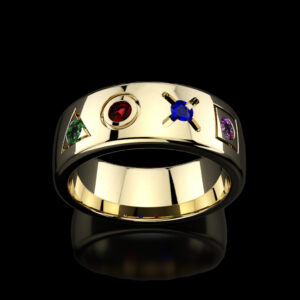 'Geometric' Gold Inspired Playstation Mens Band 3 'Geometric' Gold Inspired Playstation Mens Band