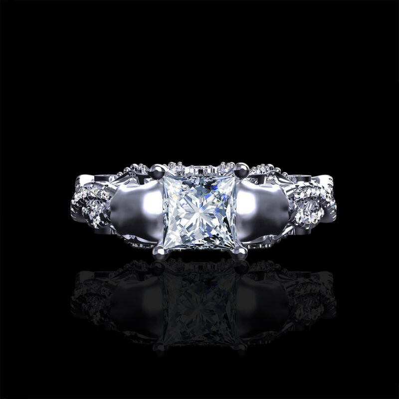 'Le Seul Desir' Natural White Diamond Gold Engagement Ring