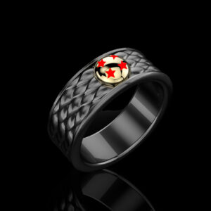 'Reign' Sterling Silver Inspired Dragon Ball Z Mens Band