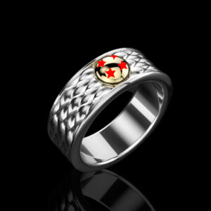 'Reign' Sterling Silver Inspired Dragon Ball Z Mens Band
